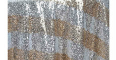 Gold Silver Sequin Stripe 230 x 120