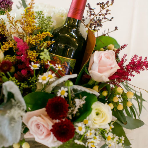 Marshall Bettendorf wine bottle flowers