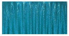 Sequin turquoise table cloths