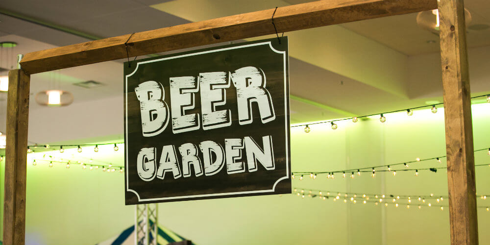 Beer garden sign decor