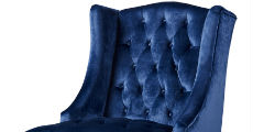Noble House Winged Tufted Velvet Arm Chair